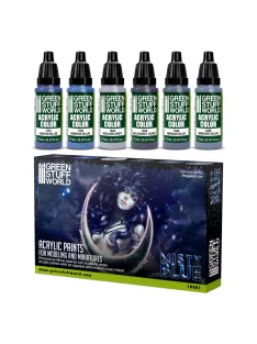   Green Stuff World - Paint Set Acrylic colors - Misted Blue (box x6)