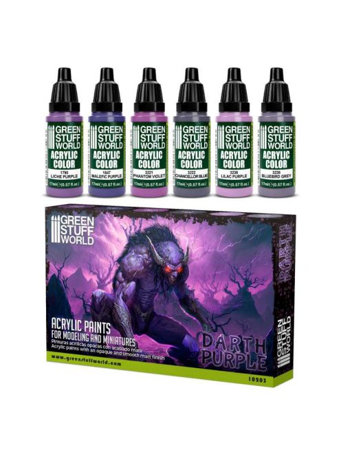 Grren Stuff World - Darth Purple / Paint Set - Darth Purple (6 pcs)