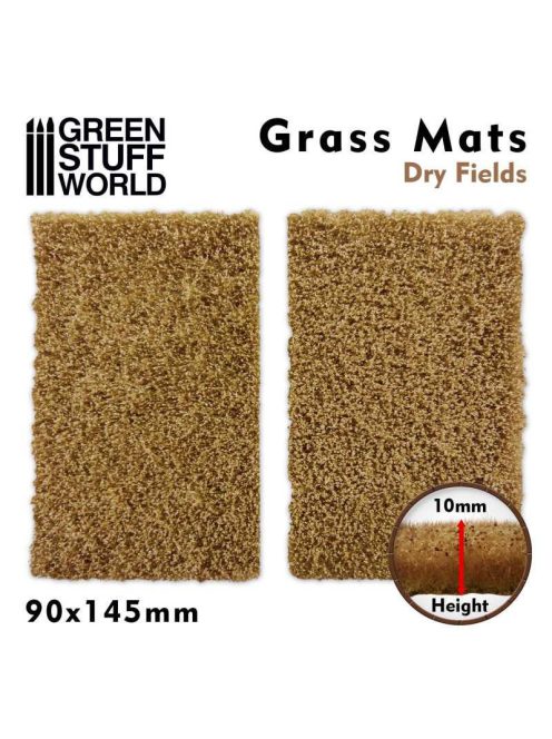 Green Stuff World - Grass Mat Cutouts - Dry Fields (size: 90x145mm height: 10mm) - 2 pcs.