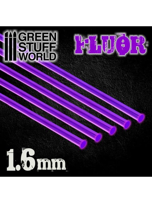 Green Stuff World - Acrylic Rods - Round 1.6 mm Fluor PURPLE