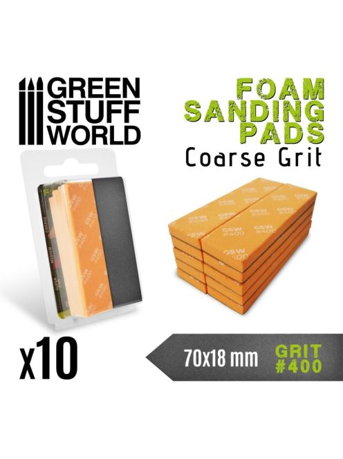Green Stuff World - Foam Sanding Pads 400 Grit