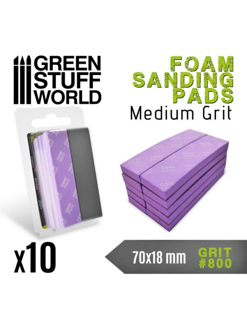 Green Stuff World - Foam Sanding Pads 800 Grit