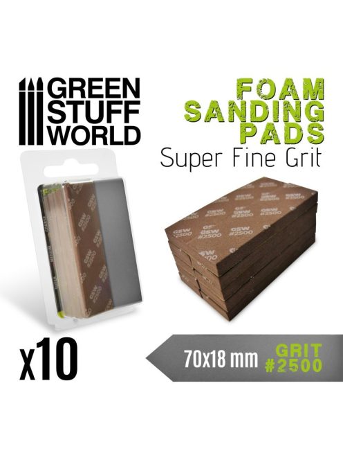 Green Stuff World - Foam Sanding Pads 2500 Grit