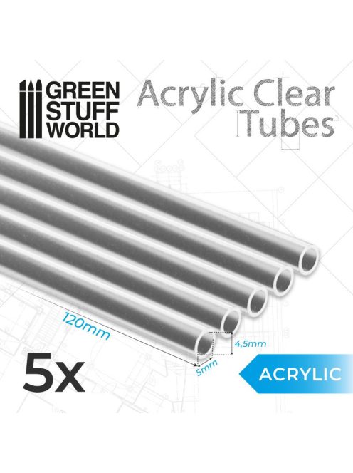 Green Stuff World - Acrylic Clear Tubes 5 mm