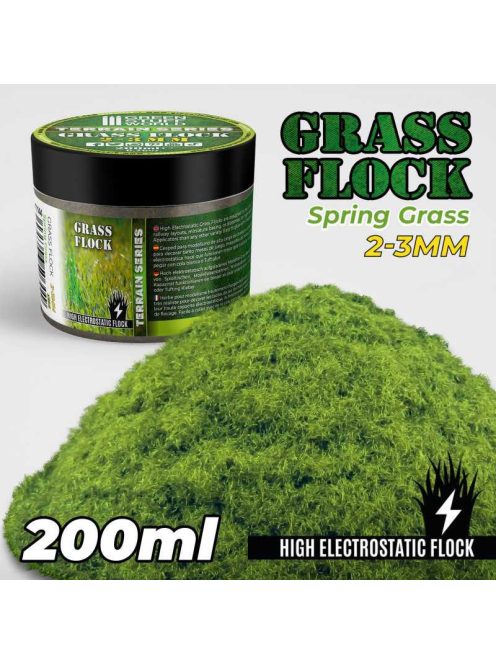 Green Stuff World - Static Grass Flock 2-3 mm - SPRING GRASS - 200 ml