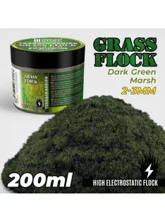   Green Stuff World - Static Grass Flock 2-3 mm - DARK GREEN MARSH - 200 ml