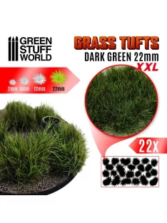   Green Stuff World - Grass TUFTS XXL - 22mm self-adhesive - DARK GREEN