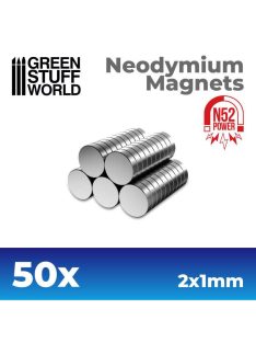 Green Stuff World - Neodymium Magnets 2x1mm - SET x50 (N52)