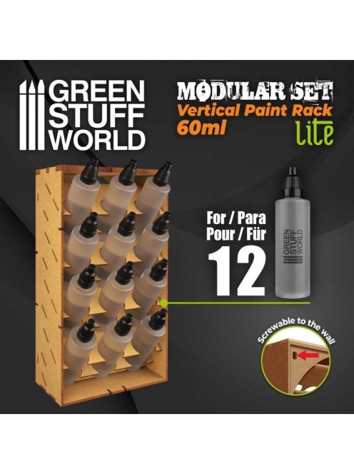 Green Stuff World - Mdf Paint Organizer Vertical (60Ml Dipping Type) - Lite