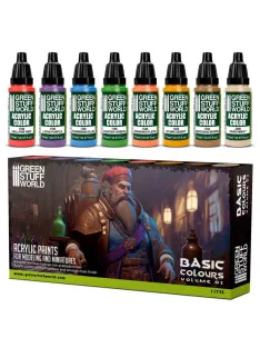 Green Stuff World - Paint Set - BASIC COLORS 02 (Box x8)