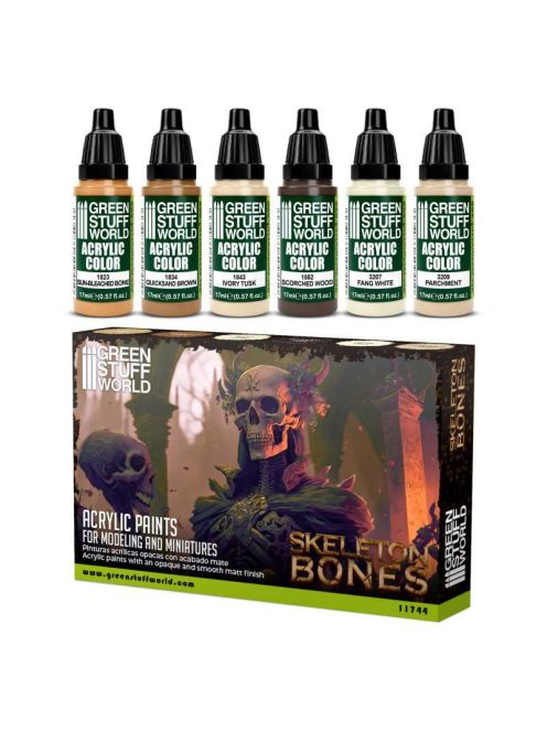 Grren Stuff World - Bones / Paint Set Acrylic Colors - Bones(6 pcs)