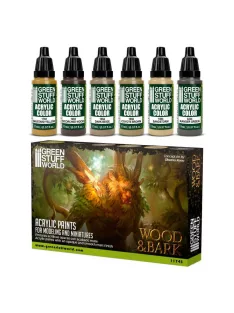   Green Stuff World - Paint Set Acrylic colors WOOD & BARK ( 6)