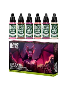 Green Stuff World - Paint Set Acrylic colors - EVIL PINK (6)