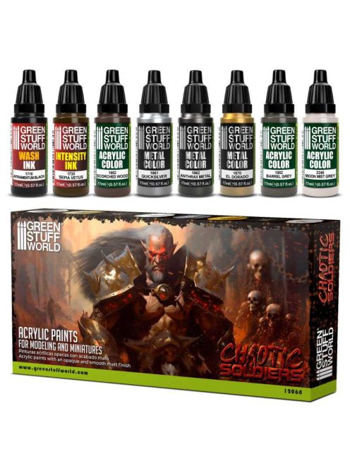 Grren Stuff World - Paint Set - Chaotic Soldiers (8 pcs)