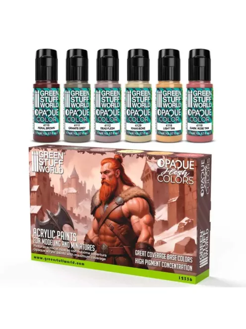 Green Stuff World - PAINT SET - Opaque Colors FLESH (Box x6) - Bőrszín