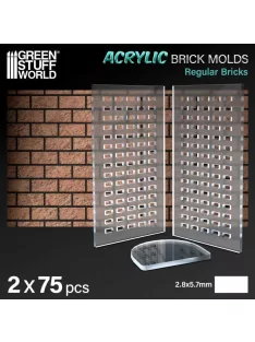 Green Stuff World - Acrylic molds - Regular Bricks (pack x2)