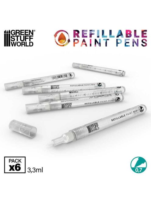 Green Stuff World - Refillable marker 0.7 mm - 6 pcs.