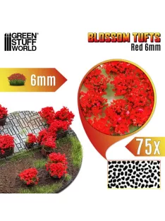   Green Stuff World - Blossom Tufts - 6 mm - self-adhesive - Red Flowers - 75 pcs.