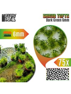   Green Stuff World - Shrub Tufts - 6 mm - self-adhesive - Dark Green - 75 pcs.
