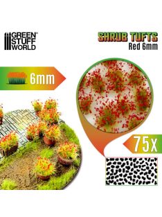   Green Stuff World - Shrub Tufts - 6 mm - self-adhesive - Red Flowers - 75 pcs.