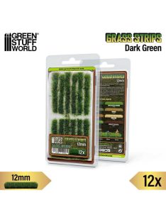   Green Stuff World - Grass Strips 12 mm - Dark Green - 12 pcs.