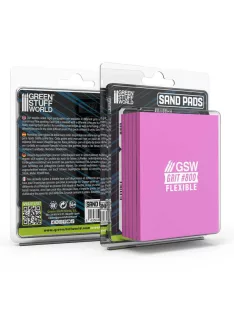   Green Stuff World - Flexible Sand Pads 100x80mm - 5mm - Grit #800 Color VIOLET (Pack x5)