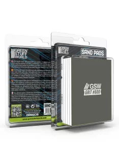   Green Stuff World - Sand Pads Rigid 100x80mm - 5mm - Grit #600 (Pack x5)