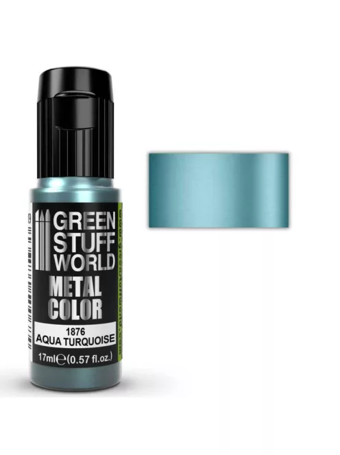 Green Stuff World - Acrylic Metal Paint - AQUA TURQUOISE 17ml