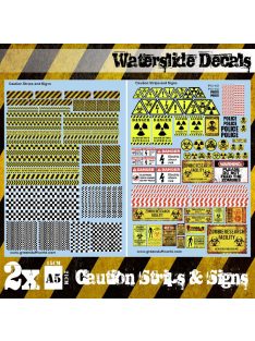   Green Stuff World - Waterslide Decals - Caution Strips And Signs