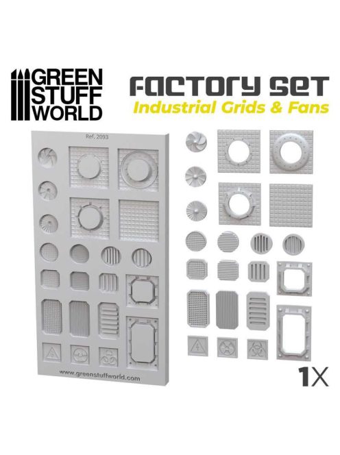 Green Stuff World - Industrial Grids And Fans Silicone Mould