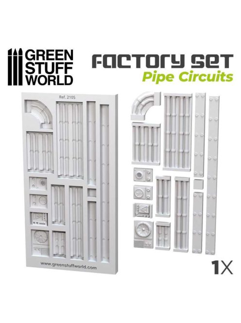 Green Stuff World - Pipe Circuits Silicone Mould