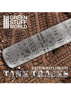   Green Stuff World - Rolling Pin TANK TRACKS (length: 14.50 cm, diameter: 2.5 cm, scale: 28-35 mm, footprint width: 10 mm)