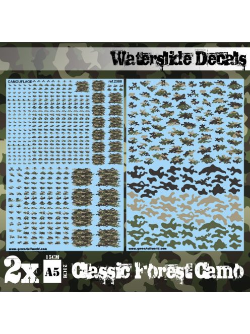 Green Stuff World - Waterslide Decals - Classic Forest Camo