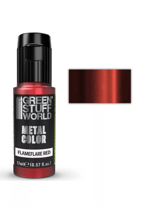 Green Stuff World - Acrylic Metal Paint - VIVID - Flameflare Red 17ml