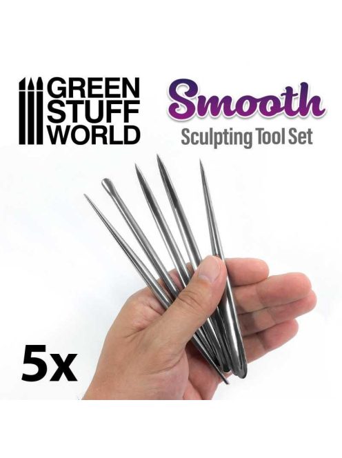 Green Stuff World - Smooth Sculpting Tools Set - 5Pcs/Set