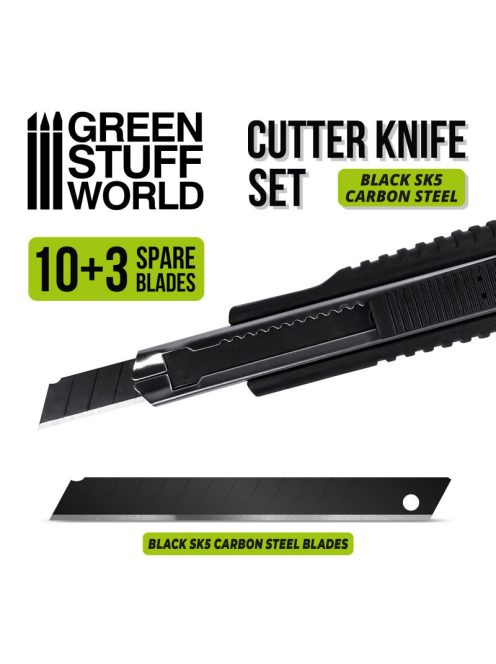 Green stuff World - Black Hobby Knife + 10x Black spare blades