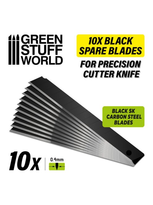 Green stuff World - 10x Black spare blades 9mm