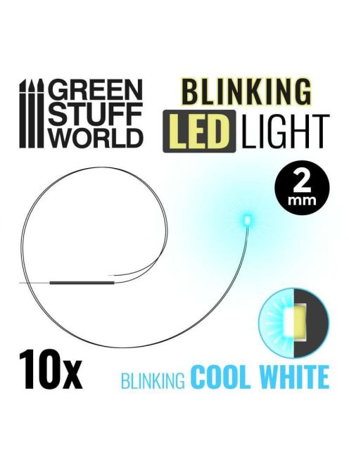 Green Stuff World - Micro Leds - Blinking Cool White - 2Mm (0805 Smd)