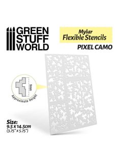   Green Stuff World - Flexible Stencils - Pixel CAMO (9mm aprox.)