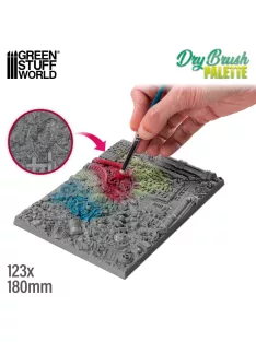 Green Stuff World - Drybrush texture palette (123x180 mm)