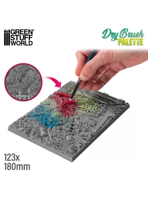 Green Stuff World - Drybrush texture palette (123x180 mm)