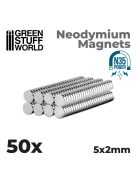 Green Stuff World - Neodymium Magnets 5x2mm - 50 units (N35)
