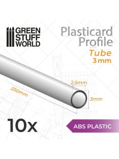 Green Stuff World - ABS Plasticard - Profile TUBE 3 mm