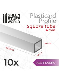   Green Stuff World - ABS Plasticard - Profile SQUARED TUBE 4mm