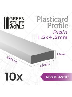 Green Stuff World - ABS Plasticard - Profile PLAIN 4.5mm