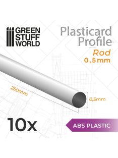 Green Stuff World - ABS Plasticard - Profile ROD 0'5mm