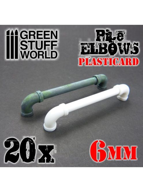 Green Stuff World - Plasticard Pipe ELBOWS 6mm