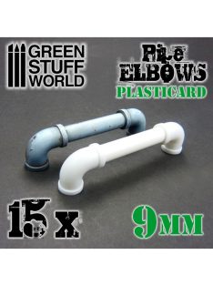 Green Stuff World - Plasticard Pipe ELBOWS 9mm