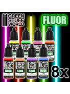 Green Stuff World - Set x8 Fluor Paints