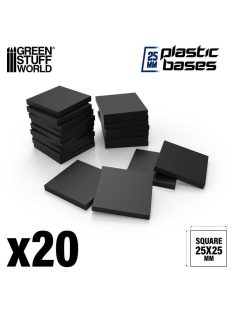 Green Stuff World - Plastic Square Base 25mm - PACKx20